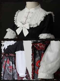 The Witch Image Series Lantern Sleeve OP Darkness Style Loli Halloween Gothic Lolita Long Sleeve Dress -MIMY Lolita Shop 7 500x672 46