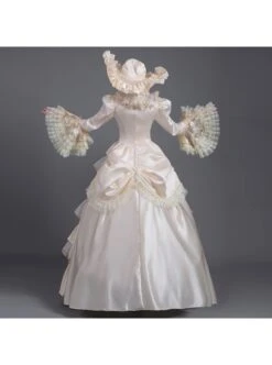 Champagne Classical Style Long Sleeve Multilayer Delicate Lace Collar And Hem Court Prom Lolita Dress -MIMY Lolita Shop 7 500x672 468