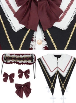 Immortal Bottle Series OP Retro School Lolita Long Sleeve Dress -MIMY Lolita Shop 7 500x672 495