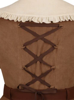 Kitten Detective Series Brown Open Front Retro School Lolita Sleeveless Dress -MIMY Lolita Shop 7 500x672 496