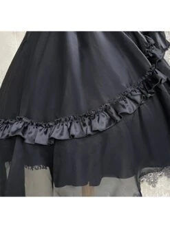 Black Lace Sling Corset Tail Top Flared Long Sleeve Fashion Ruffle Shawl Gothic Lolita Dress Set -MIMY Lolita Shop 7 500x672 58