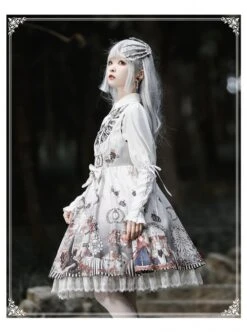 Black Fairy Tale Series JSK Darkness Printing Retro Gothic Lolita Sling Dress -MIMY Lolita Shop 7 500x672 71