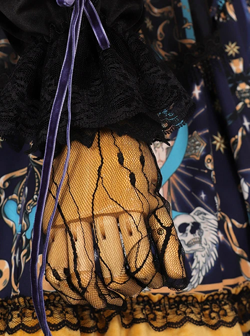 Divine Salvation Series OP Printing Retro Gothic Lolita Long Sleeve Dress Set 6 Divine Salvation Series OP Printing Retro Gothic Lolita Long Sleeve Dress Set - Image 4