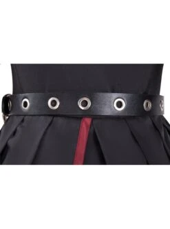 The Loser Of The Army Eats Dust Series OP Military Style Gothic Lolita Metal Belt Decoration Short Sleeve Dress Set -MIMY Lolita Shop 7 500x672 82