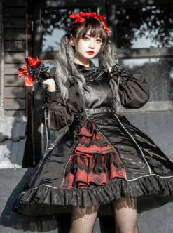Dimly Light Series JSK Rock Cyberpunk Gothic Lolita Sling Dress 12 Dimly Light Series JSK Rock Cyberpunk Gothic Lolita Sling Dress -MIMY Lolita Shop 7 500x672 92