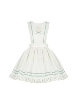 Pastoral Style Blueberry Print Detachable Apron Cute Puff Sleeve Sweet Lolita Short Sleeve Dress Set -MIMY Lolita Shop 8 500x672 102