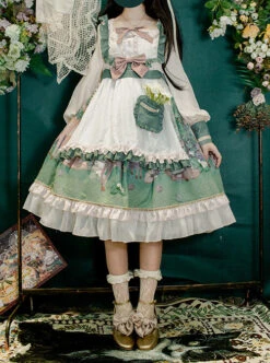 The Small Fawn Series OP Printing Sweet Lolita Long Sleeve Dress -MIMY Lolita Shop 8 500x672 117