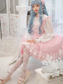 Starry Night Insomnia Series OP Pure Color Sweet Lolita Long Sleeve Dress -MIMY Lolita Shop 8 500x672 118