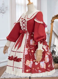 Strawberry Milkshake Series OP Sweet Lolita Long Sleeve Dress -MIMY Lolita Shop 8 500x672 119