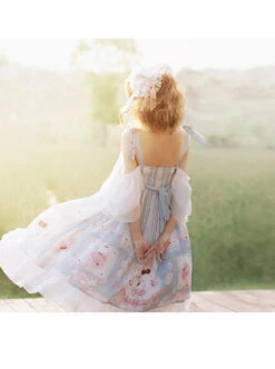 Cherry Town Series JSK Cherry Printing Sweet Lolita Sling Dress -MIMY Lolita Shop 8 500x672 122