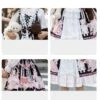 Cats Tea Party Series JSK Cute Cat Printing Sweet Lolita Sling Dress