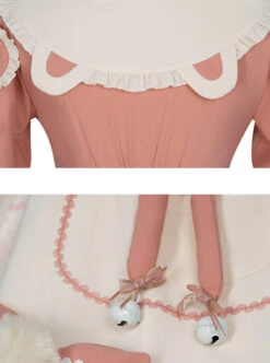 Crown Kitten Series Doll Collar Pink Sweet Lolita Puff Short Sleeve Dress -MIMY Lolita Shop 8 500x672 133