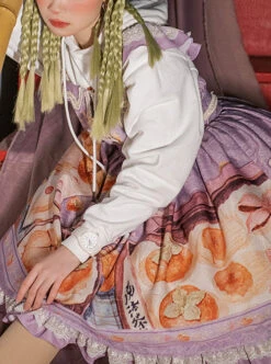 Persimmon Printing JSK Chinese Style Sweet Lolita Short Style Sling Dress -MIMY Lolita Shop 8 500x672 140