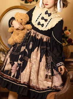 Forest Theater Series OP High Waist Sweet Lolita Long Sleeve Dress -MIMY Lolita Shop 8 500x672 141
