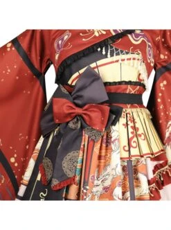 Fox Demon Series JSK Japanese Style Vintage Printing Sweet Lolita Red Sling Dress -MIMY Lolita Shop 8 500x672 142