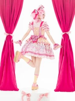 Candy Amusement Park Series Cute Colorful Striped Carousel Print Lace Ruffle Bowknot Sweet Lolita Sleeveless Dress 14 Candy Amusement Park Series Cute Colorful Striped Carousel Print Lace Ruffle Bowknot Sweet Lolita Sleeveless Dress -MIMY Lolita Shop 8 500x672 144