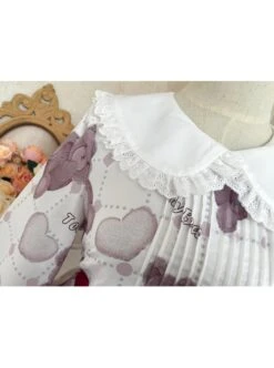 Doll Bear Series OP Doll Collar Cute Bears Printing Sweet Lolita Long Sleeve Dress -MIMY Lolita Shop 8 500x672 149