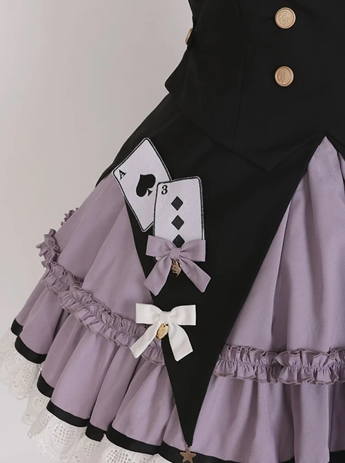 Phantom Thief Magician Series Tuxedo Playing Cards Halloween Playing Song Uniforms Sweet Lolita Vest Necktie Sleeveless Dress Set 10 Phantom Thief Magician Series Tuxedo Playing Cards Halloween Playing Song Uniforms Sweet Lolita Vest Necktie Sleeveless Dress Set - Image 8