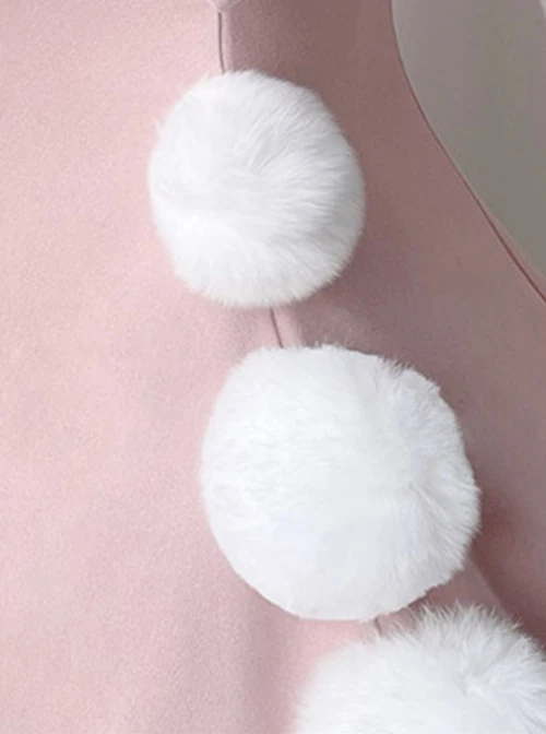 Winter Fairy Tale Series Big Bowknot Star Fur Ball Plush Hem Design Slim Long Sleeve Doll Collar Shirt Sweet Lolita Sleeveless Dress Set 9 Winter Fairy Tale Series Big Bowknot Star Fur Ball Plush Hem Design Slim Long Sleeve Doll Collar Shirt Sweet Lolita Sleeveless Dress Set - Image 7