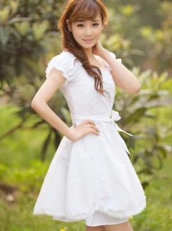 Square-neck Cute Sweet Lolita Short Sleeve Dress -MIMY Lolita Shop 8 500x672 166