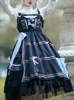 The Little Witch Poem Series Sweet Lolita Sling Dress And Shirt Set -MIMY Lolita Shop 8 500x672 168