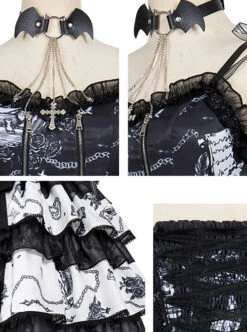 The Vampire Diaries Series JSK Type II Contrast Color Stitching Gothic Lolita Sling Dress -MIMY Lolita Shop 8 500x672 17