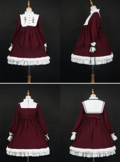 Oath Roses Series OP Gothic Lolita Long Sleeve Dress -MIMY Lolita Shop 8 500x672 18