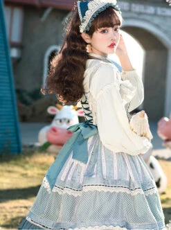 Sparrows In The Mirror Series JSK Type I Light Blue Retro Pastoral Style Sweet Lolita Sling Dress 15 Sparrows In The Mirror Series JSK Type I Light Blue Retro Pastoral Style Sweet Lolita Sling Dress -MIMY Lolita Shop 8 500x672 200