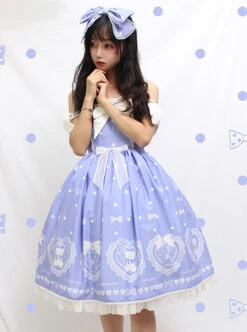 Black Sugar Bear Series Bowknot Sweet Lolita Sling Dress -MIMY Lolita Shop 8 500x672 202