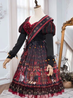 The Queen Of Hearts Series OP Gothic Lolita Printing Long Sleeve Dress -MIMY Lolita Shop 8 500x672 28