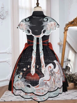 Mythical Animals Fight Series OP Chinese Style Retro Classic Lolita Dress Set -MIMY Lolita Shop 8 500x672 288