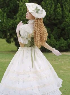 Light Green Fresh Lace Edward Collar Elegant Spring Campanula Phalaenopsis Print Imperial Dress Classic Lolita Dress 21 Light Green Fresh Lace Edward Collar Elegant Spring Campanula Phalaenopsis Print Imperial Dress Classic Lolita Dress -MIMY Lolita Shop 8 500x672 306
