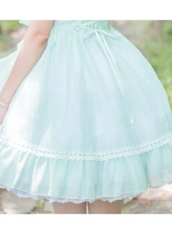Mint Green Short Sleeve Bowknot Classic Lolita Dress -MIMY Lolita Shop 8 500x672 318