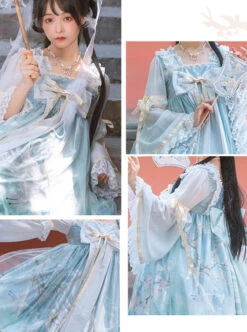 Chinese Style Red-crowned Crane Printing Classic Lolita Long Sleeve Dress -MIMY Lolita Shop 8 500x672 327