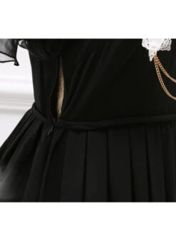 Black Short Sleeves Crucifix Gothic Lolita Dress -MIMY Lolita Shop 8 500x672 40