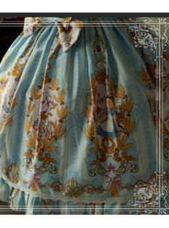 Magic Tea Party Alice Series JSK Printing Sweet Lolita Sling Dress -MIMY Lolita Shop 8 500x672 98