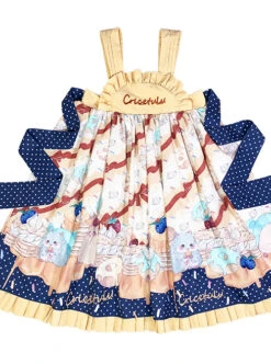 Cute Hamster Printing Yellow JSK Sweet Lolita Sling Dress 13 Cute Hamster Printing Yellow JSK Sweet Lolita Sling Dress -MIMY Lolita Shop 9 500x672 106