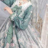Full-blown Flowers Series Bowknot Ruffle Chiffon Sweet Lolita Long Sleeve Dress