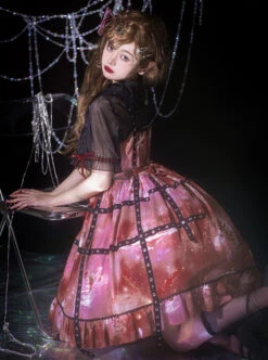 Bomb Strawberry Series JSK Sweet Hot Girl Strawberry Printing Sweet Lolita Red Sling Dress -MIMY Lolita Shop 9 500x672 126