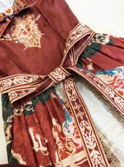 Wanhua Mirror Series Classical Elegant Square Neck Small Fly Sleeve Design Retro Oil Painting Print Ruffle Hem Classic Lolita Short Sleeve Dress 16 Wanhua Mirror Series Classical Elegant Square Neck Small Fly Sleeve Design Retro Oil Painting Print Ruffle Hem Classic Lolita Short Sleeve Dress -MIMY Lolita Shop 9 500x672 146