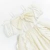 Spring Summer Pure Color Puff Sleeve Elegant Bowknot Decoration Detachable Trailing Classic Lolita Short-Sleeved Dress