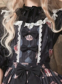 Coronation Bear Series JSK Chiffon Classic Lolita Sling Dress Version 2 -MIMY Lolita Shop 9 500x672 153