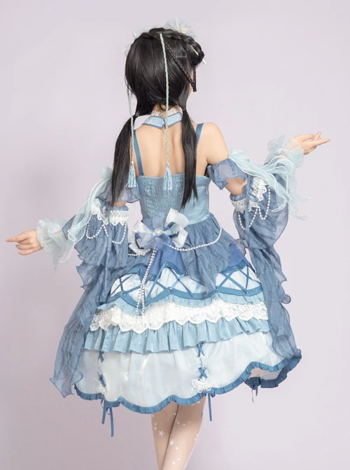 Phoenix Chirping Series JSK Chinese Style Classic Lolita Sling Dress 6 Phoenix Chirping Series JSK Chinese Style Classic Lolita Sling Dress - Image 4