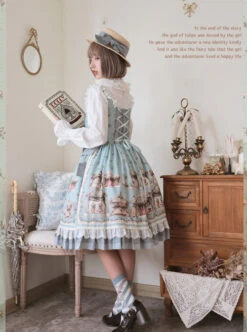 Box Theater Series JSK Printing Embroidery Normal Waist Classic Lolita Sling Dress -MIMY Lolita Shop 9 500x672 191