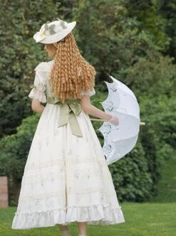 Light Green Fresh Lace Edward Collar Elegant Spring Campanula Phalaenopsis Print Imperial Dress Classic Lolita Dress 19 Light Green Fresh Lace Edward Collar Elegant Spring Campanula Phalaenopsis Print Imperial Dress Classic Lolita Dress -MIMY Lolita Shop 9 500x672 197