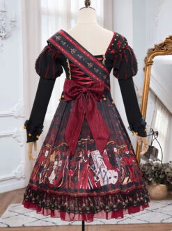 The Queen Of Hearts Series OP Gothic Lolita Printing Long Sleeve Dress -MIMY Lolita Shop 9 500x672 22