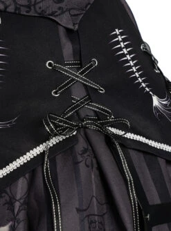 Pirate Boat Series JSK Retro Darkness Punk Lolita Sling Dress