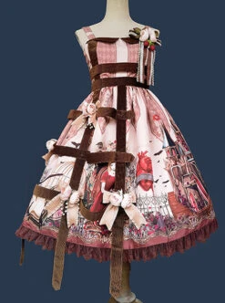 Midnight Magic Series Gothic Style Graphic Print Decoration Personalized Pendant Cloth Strip Lolita Slip Dress -MIMY Lolita Shop 9 500x672 25