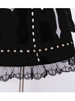Crucifix Embroidery Lace Velvet Retro Gothic Lolita Dress -MIMY Lolita Shop 9 500x672 36
