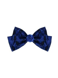 Lonely Laura Series Elegant Mysterious Jacquard Detachable Blue Rose Bowknot Lace Petal Hem Design Gothic Lolita Long Sleeve Dress -MIMY Lolita Shop 9 500x672 4